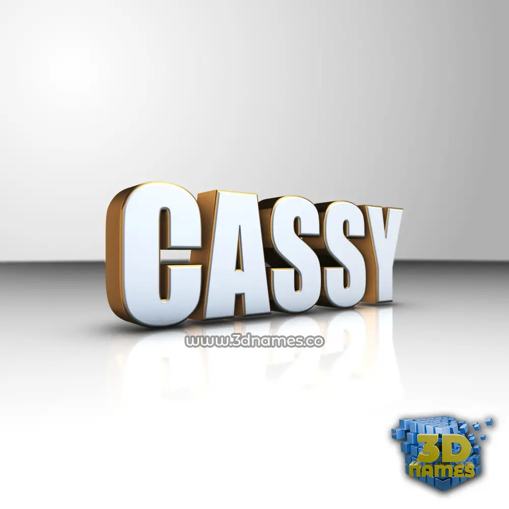 cassy in White'n'Gold style - 3D name wallpaper