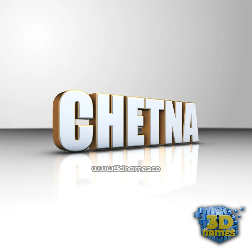 chetna in White'n'Gold style - 3D name wallpaper