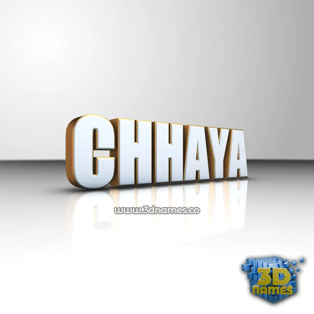 chhaya in White'n'Gold style - 3D name wallpaper