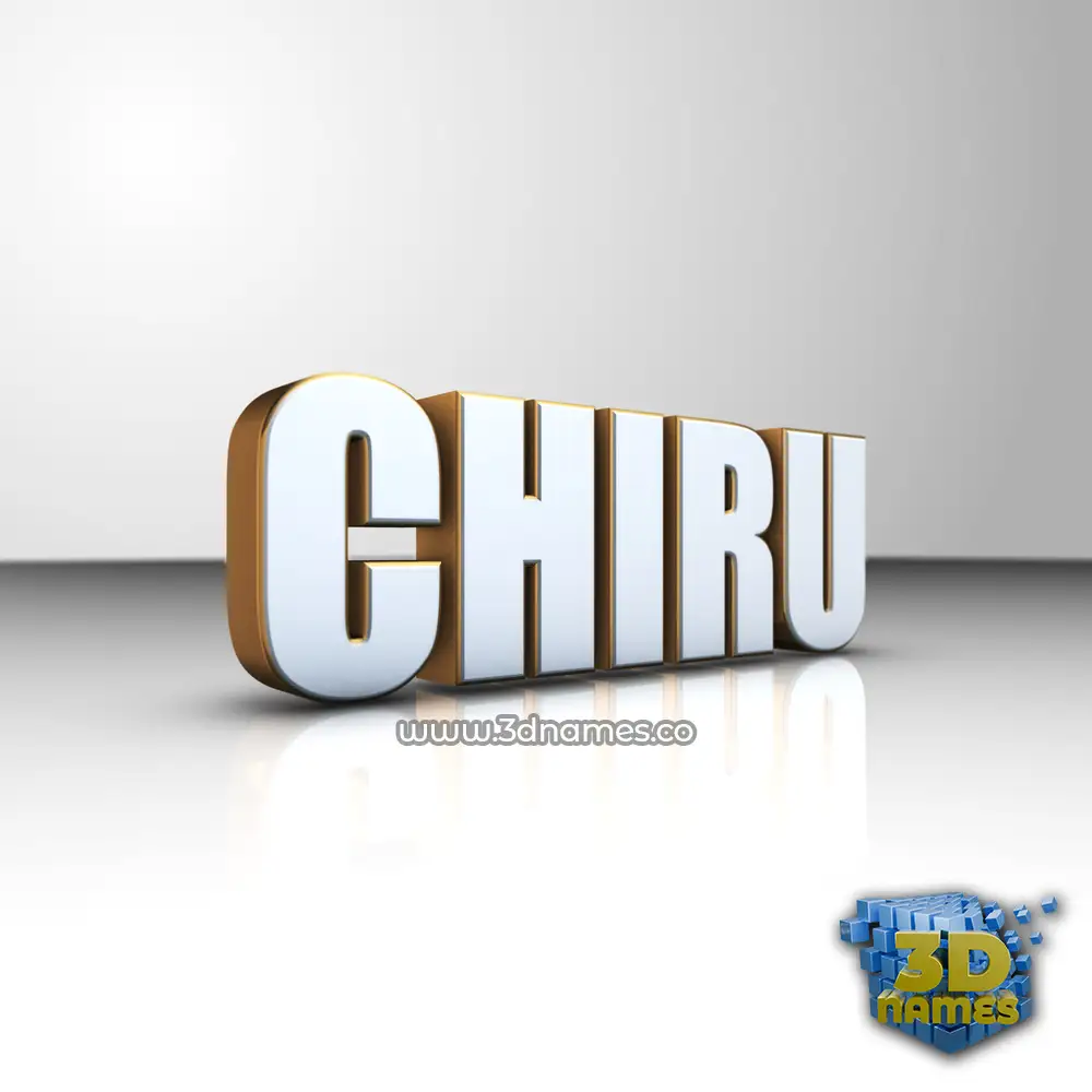chiru in White'n'Gold style - 3D name wallpaper