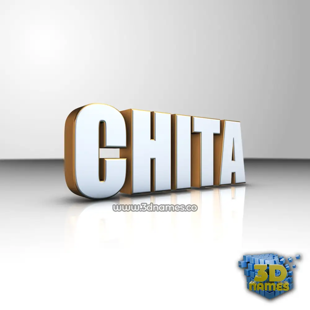 chita in White'n'Gold style - 3D name wallpaper