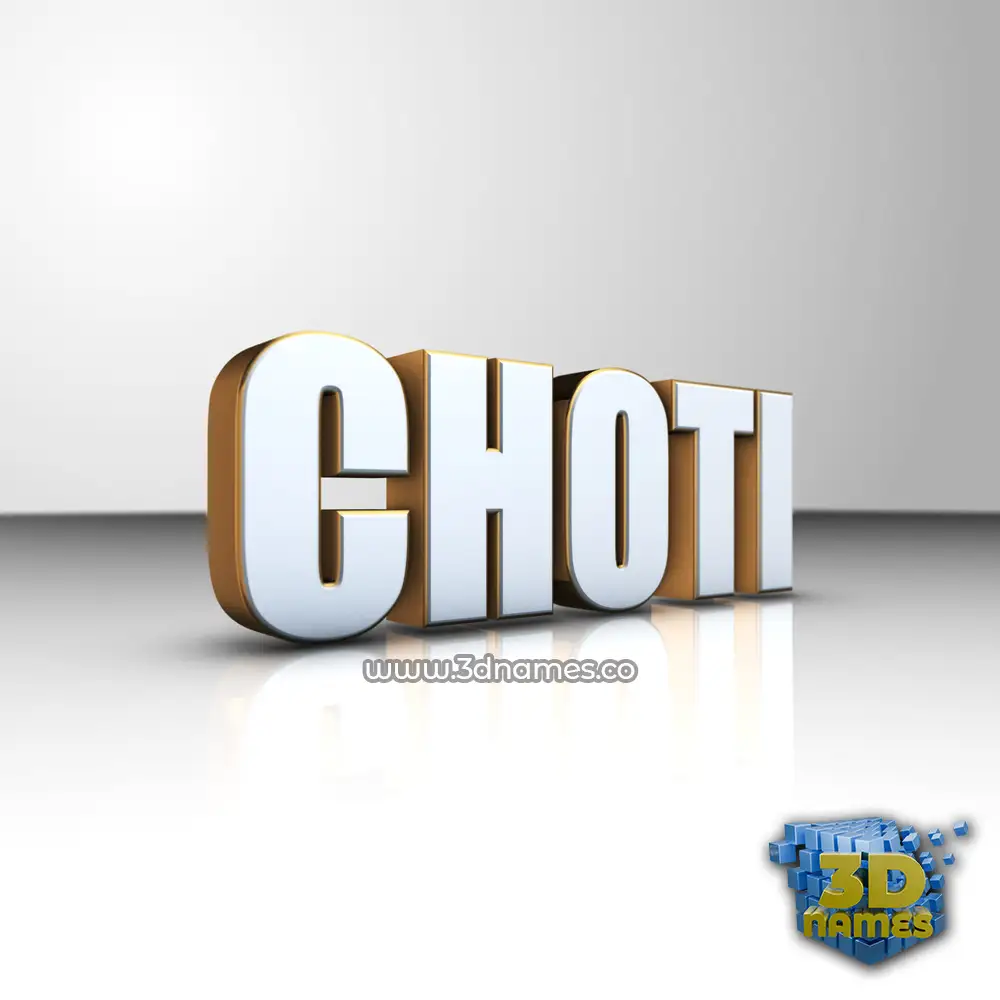choti in White'n'Gold style - 3D name wallpaper