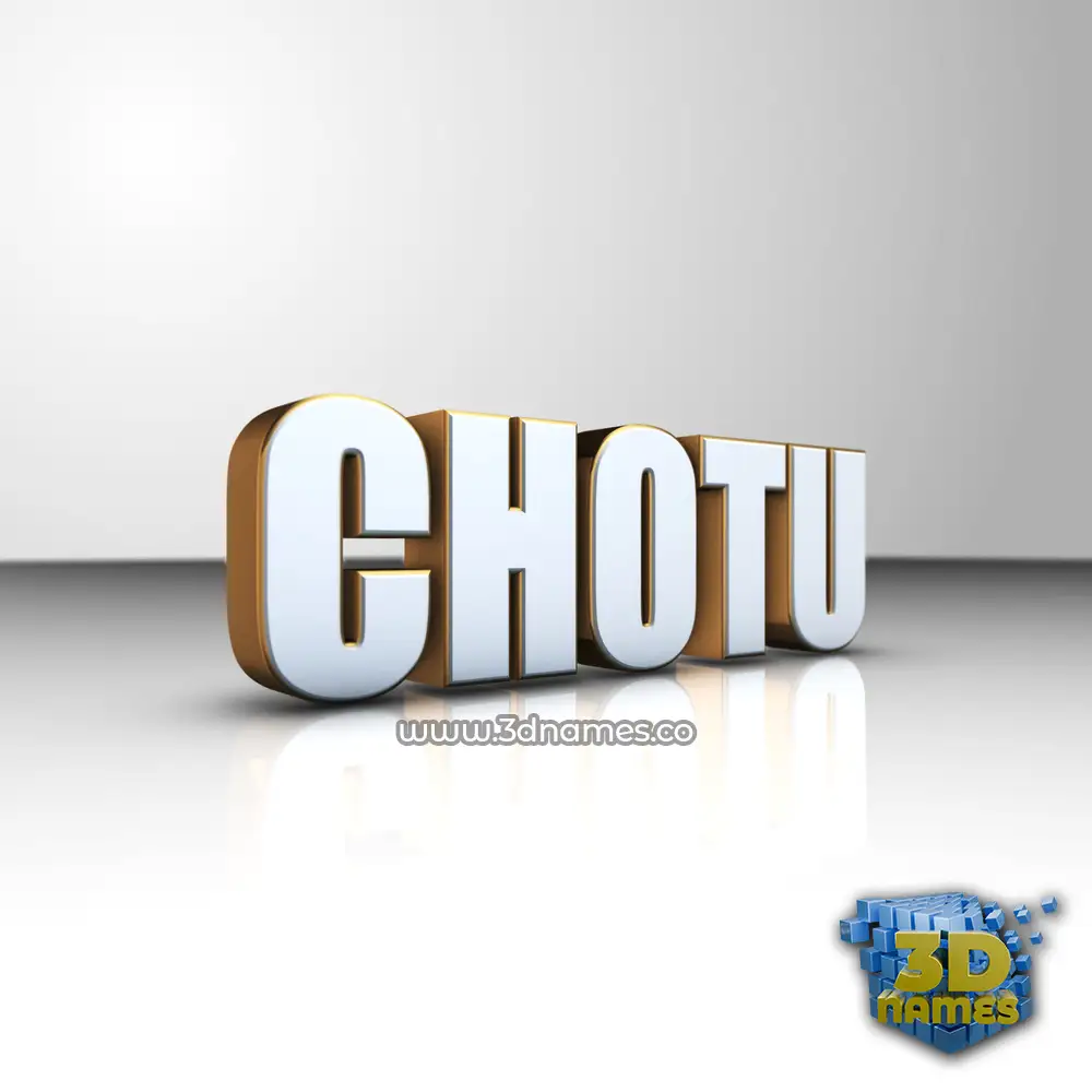 chotu in White'n'Gold style - 3D name wallpaper