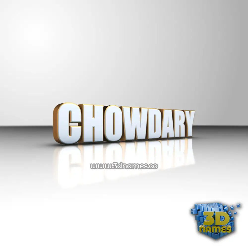chowdary in White'n'Gold style - 3D name wallpaper