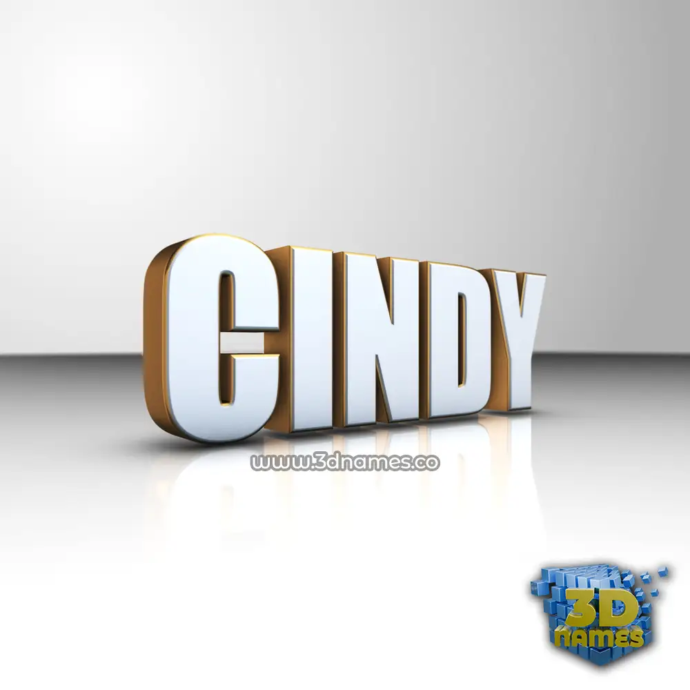 cindy in White'n'Gold style - 3D name wallpaper