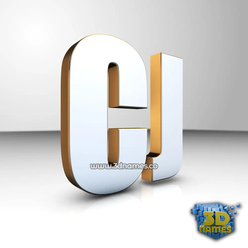 cj in White'n'Gold style - 3D name wallpaper