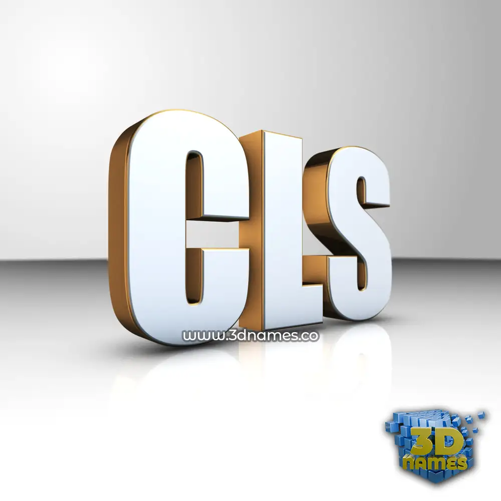 cls in White'n'Gold style - 3D name wallpaper