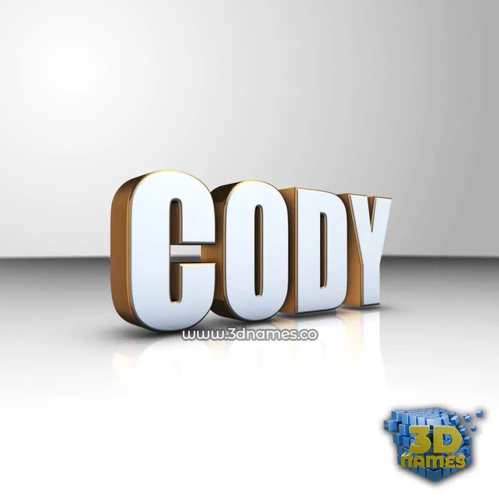 cody in White'n'Gold style - 3D name wallpaper