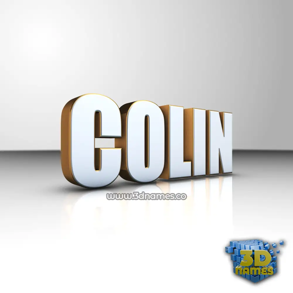 colin in White'n'Gold style - 3D name wallpaper