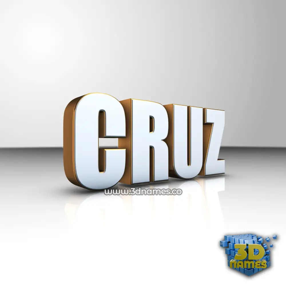 cruz in White'n'Gold style - 3D name wallpaper