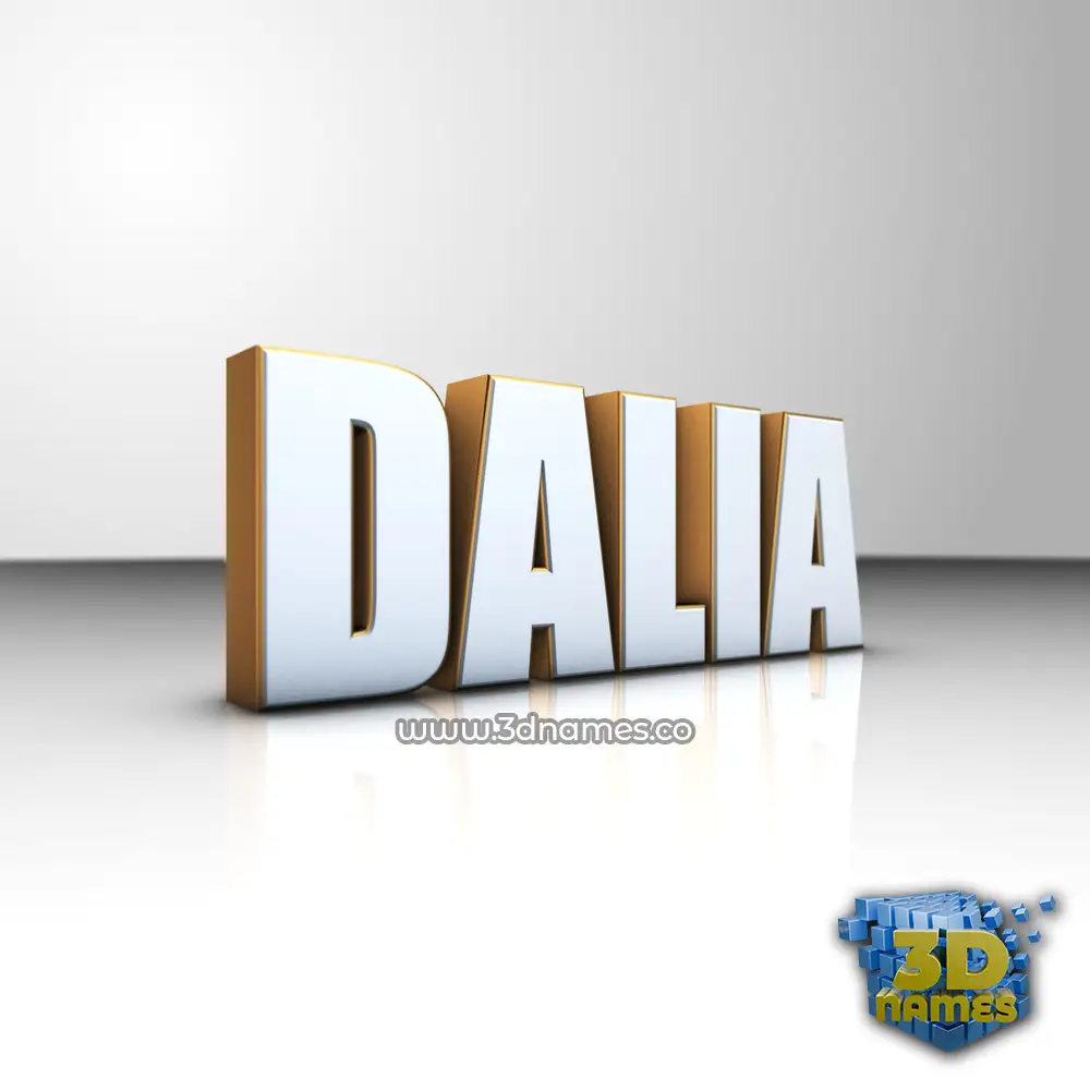 dalia in White'n'Gold style - 3D name wallpaper