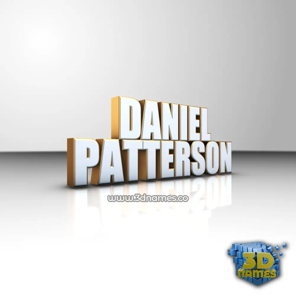 daniel patterson in White'n'Gold style - 3D name wallpaper