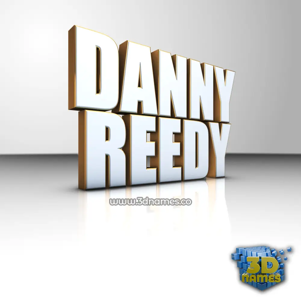 danny reedy in White'n'Gold style - 3D name wallpaper