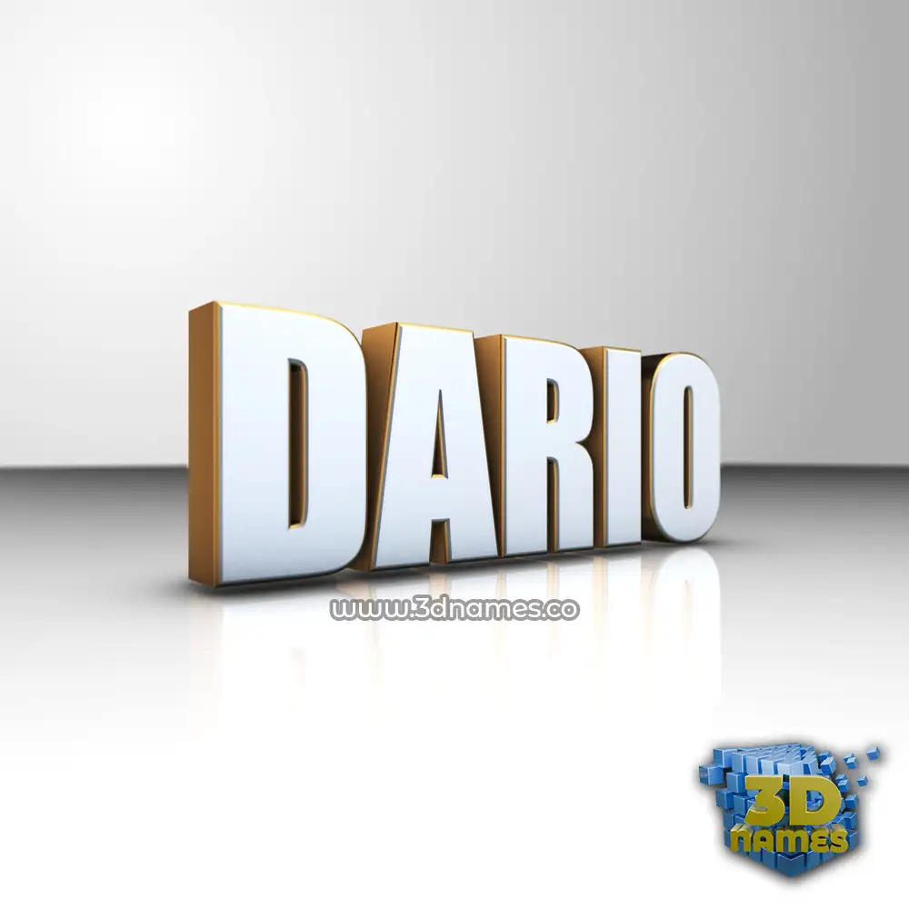 dario in White'n'Gold style - 3D name wallpaper