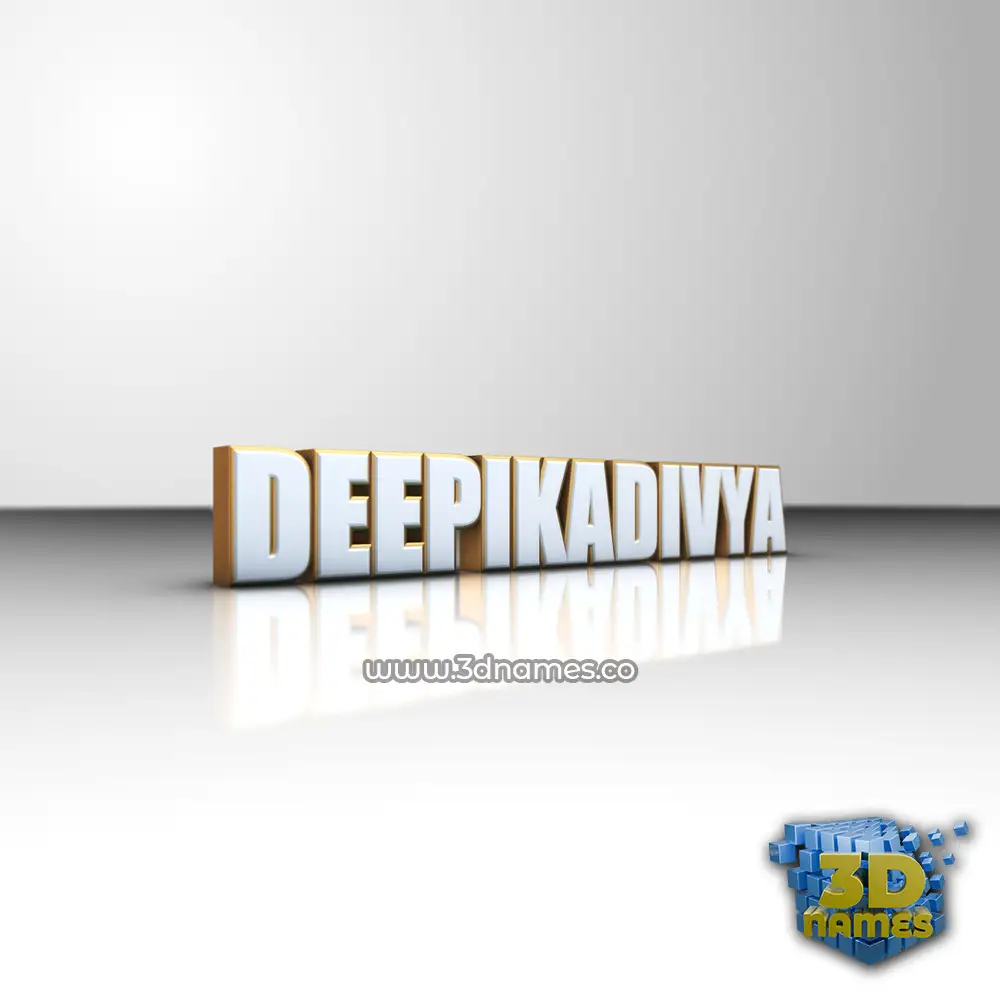 deepikadivya in White'n'Gold style - 3D name wallpaper