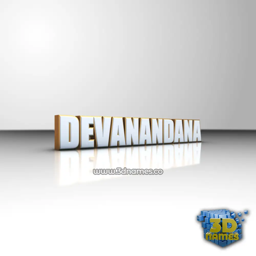 devanandana in White'n'Gold style - 3D name wallpaper