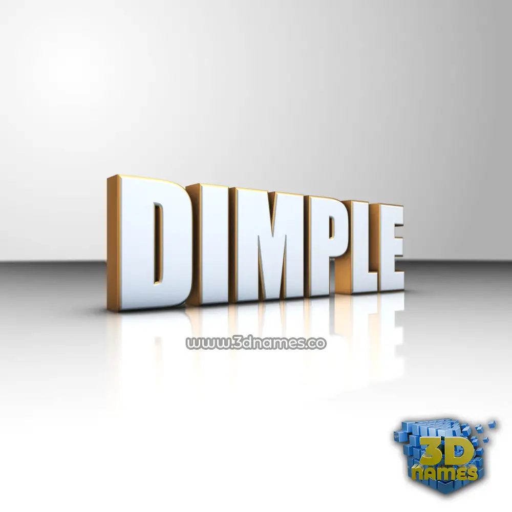 dimple in White'n'Gold style - 3D name wallpaper