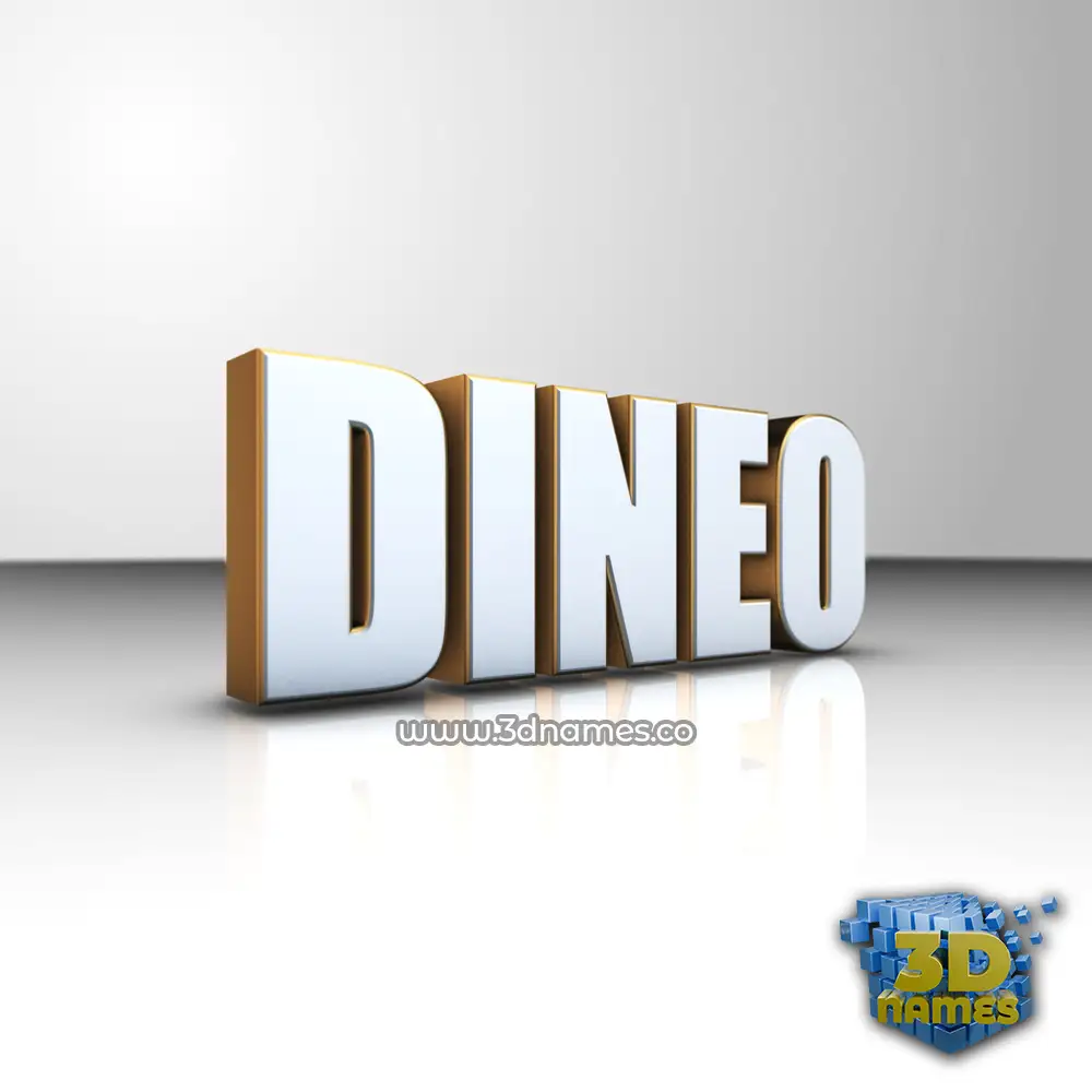 dineo in White'n'Gold style - 3D name wallpaper