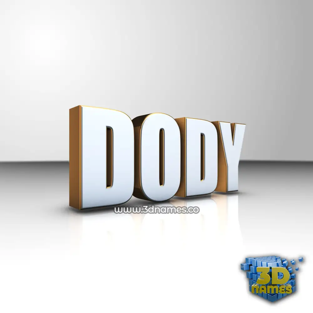 dody in White'n'Gold style - 3D name wallpaper