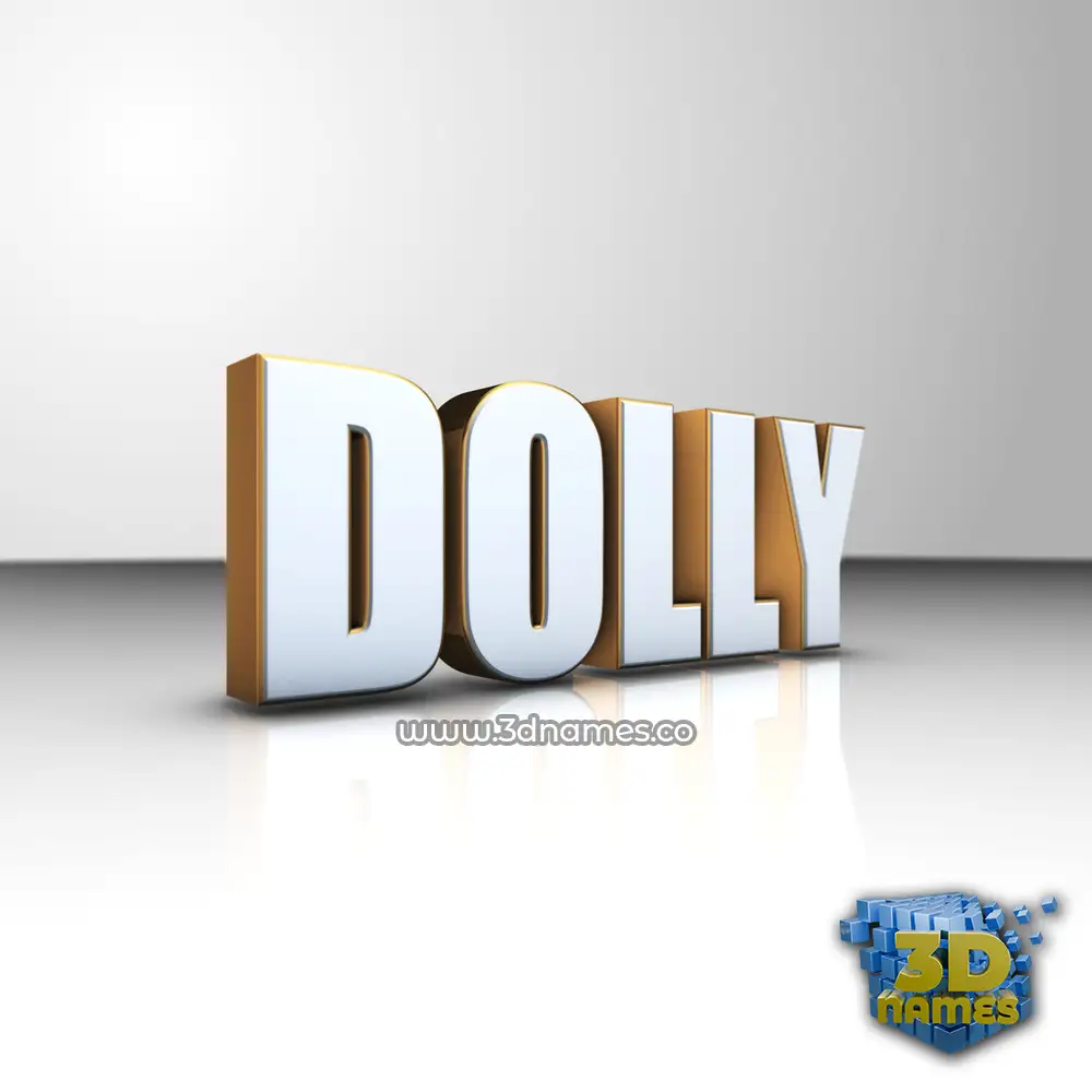 dolly in White'n'Gold style - 3D name wallpaper