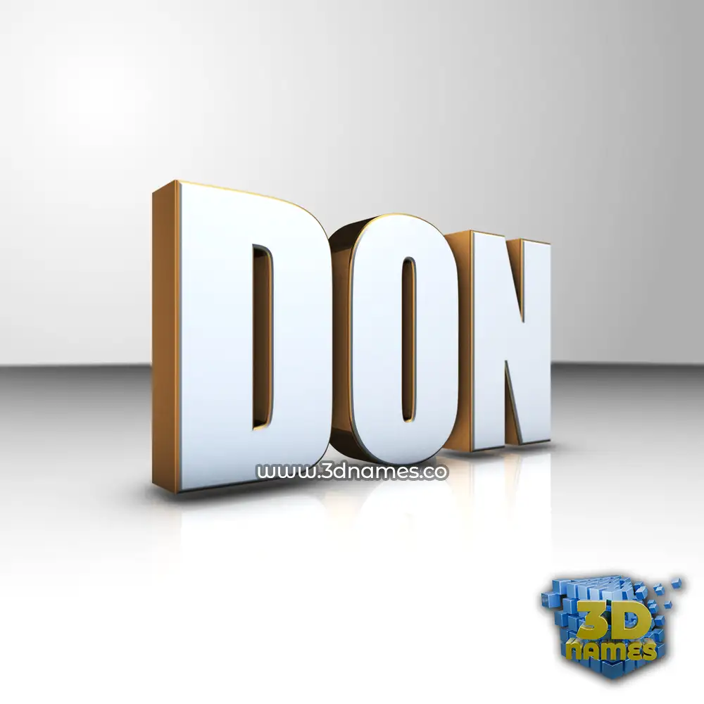 don in White'n'Gold style - 3D name wallpaper