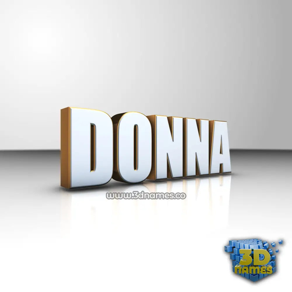 donna in White'n'Gold style - 3D name wallpaper