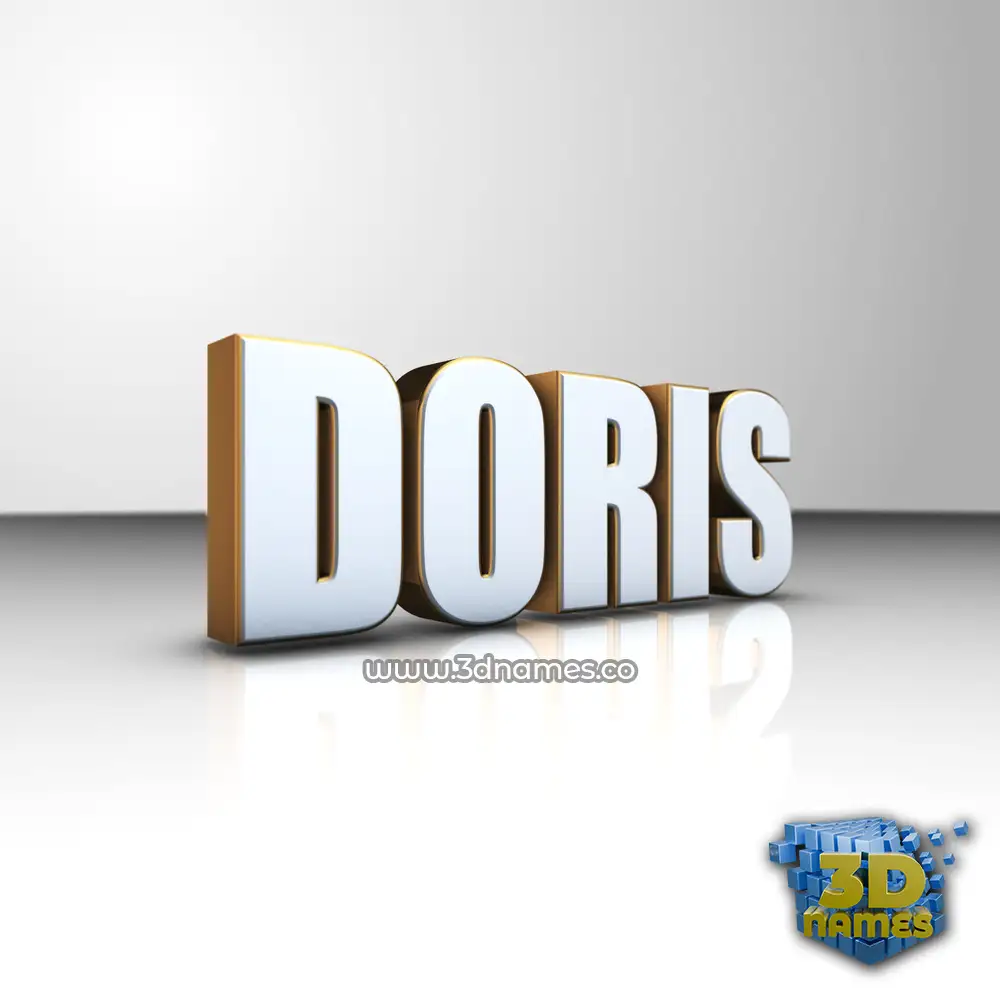 doris in White'n'Gold style - 3D name wallpaper