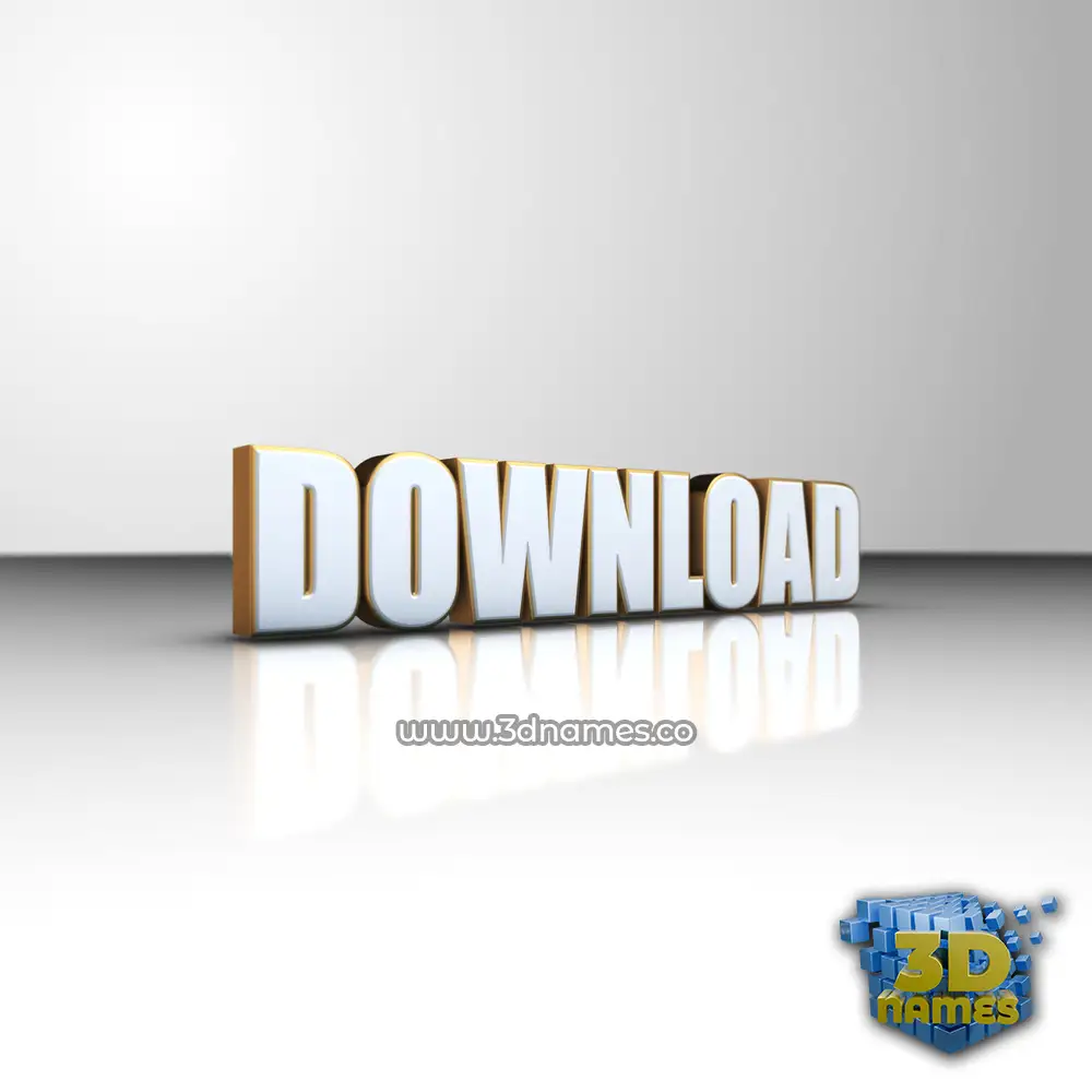 download in White'n'Gold style - 3D name wallpaper