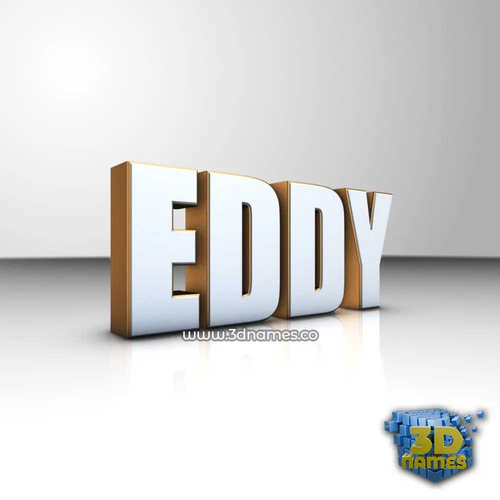eddy in White'n'Gold style - 3D name wallpaper