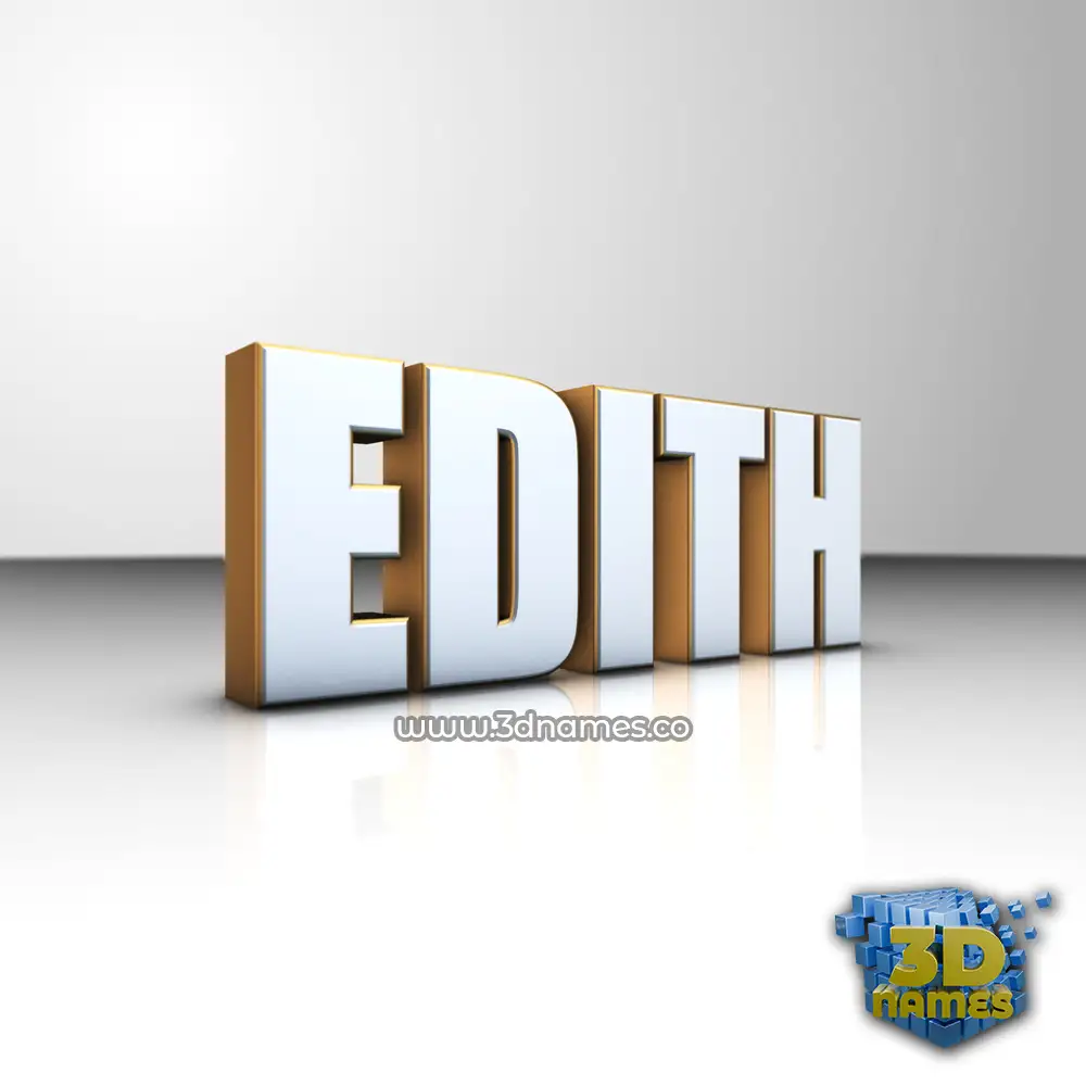edith in White'n'Gold style - 3D name wallpaper