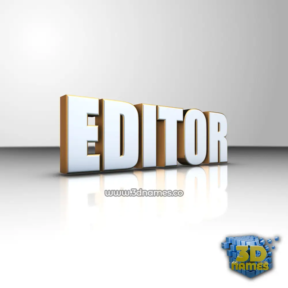 editor in White'n'Gold style - 3D name wallpaper