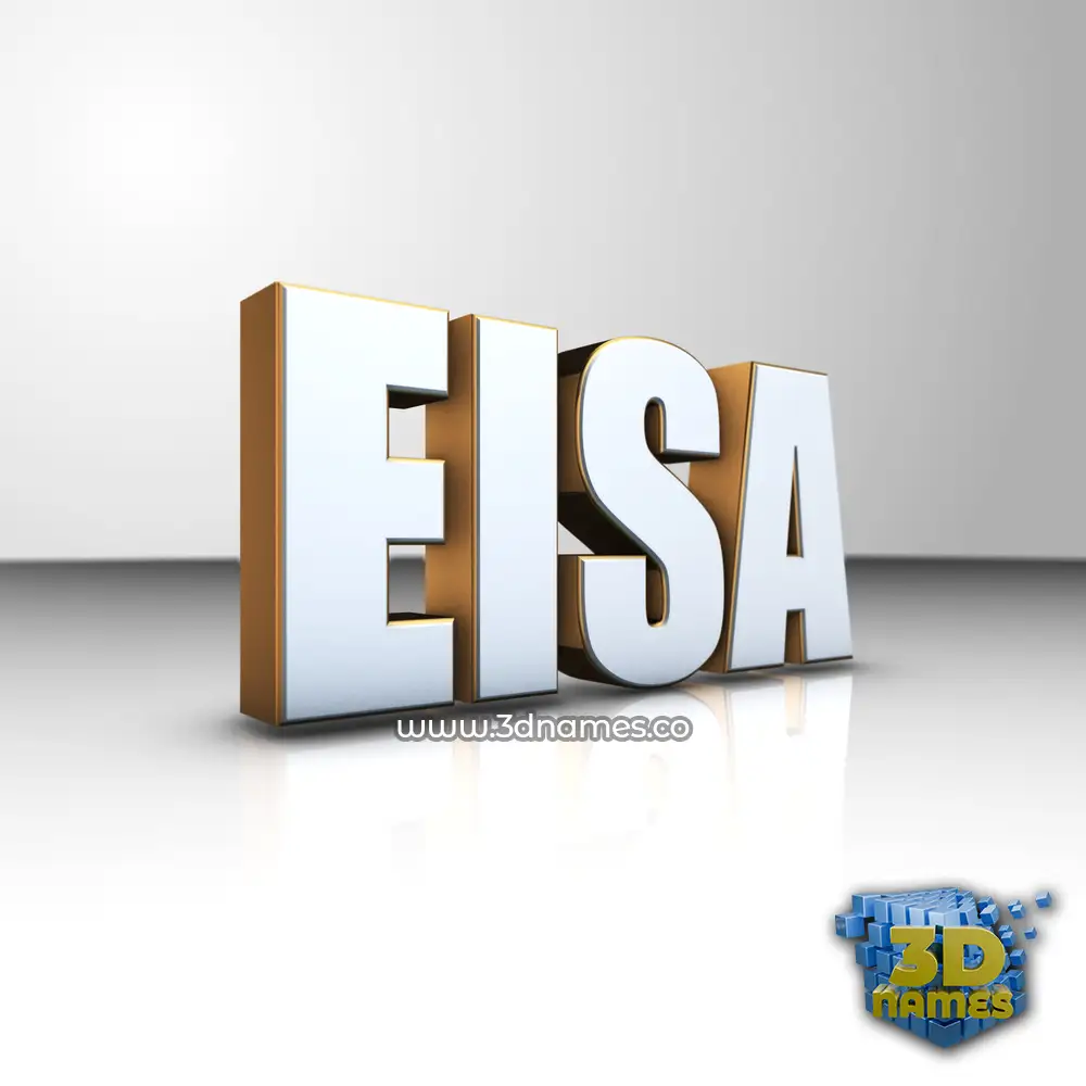 eisa in White'n'Gold style - 3D name wallpaper