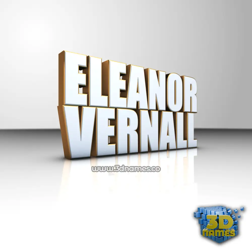eleanor vernall in White'n'Gold style - 3D name wallpaper