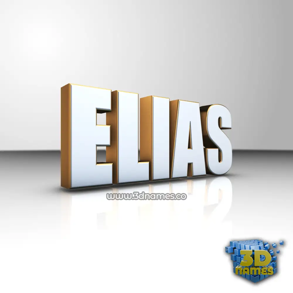 elias in White'n'Gold style - 3D name wallpaper