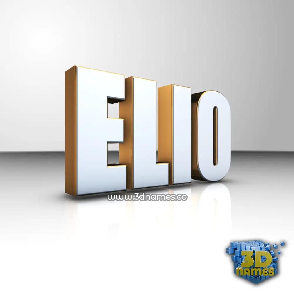 elio in White'n'Gold style - 3D name wallpaper