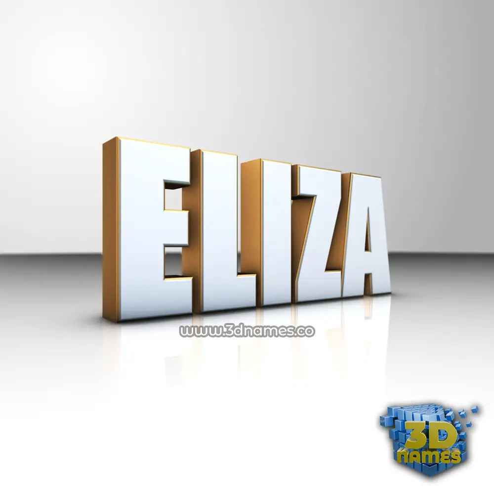 eliza in White'n'Gold style - 3D name wallpaper