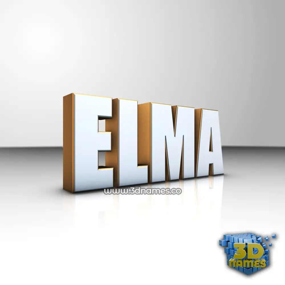 elma in White'n'Gold style - 3D name wallpaper