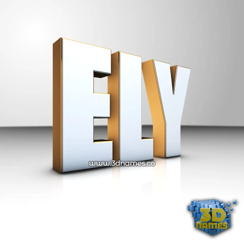 ely in White'n'Gold style - 3D name wallpaper