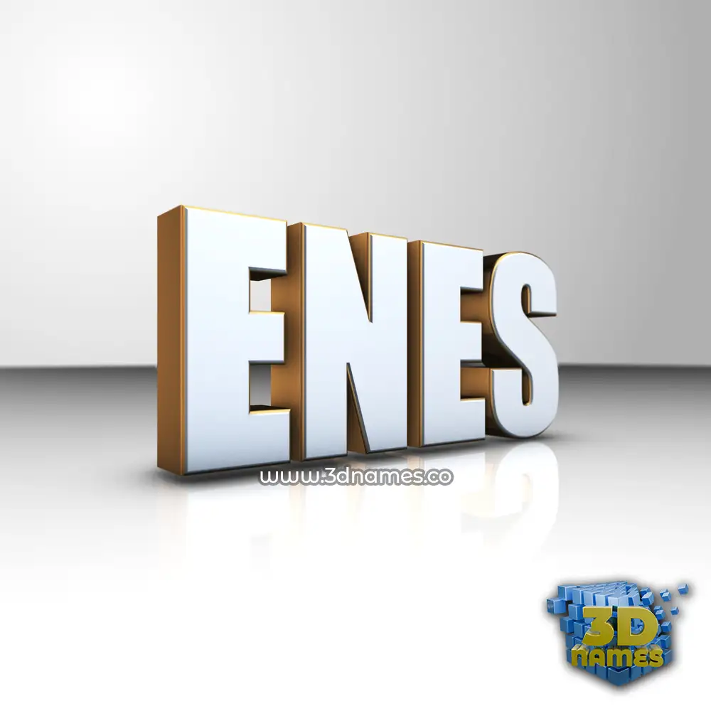 enes in White'n'Gold style - 3D name wallpaper