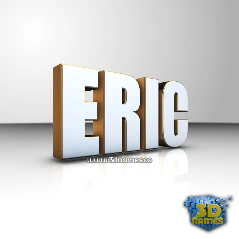 eric in White'n'Gold style - 3D name wallpaper