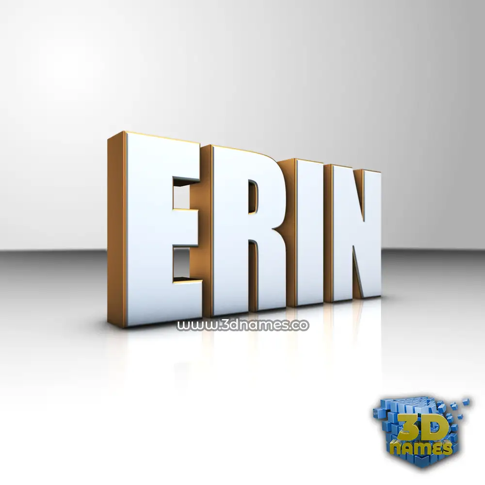 erin in White'n'Gold style - 3D name wallpaper