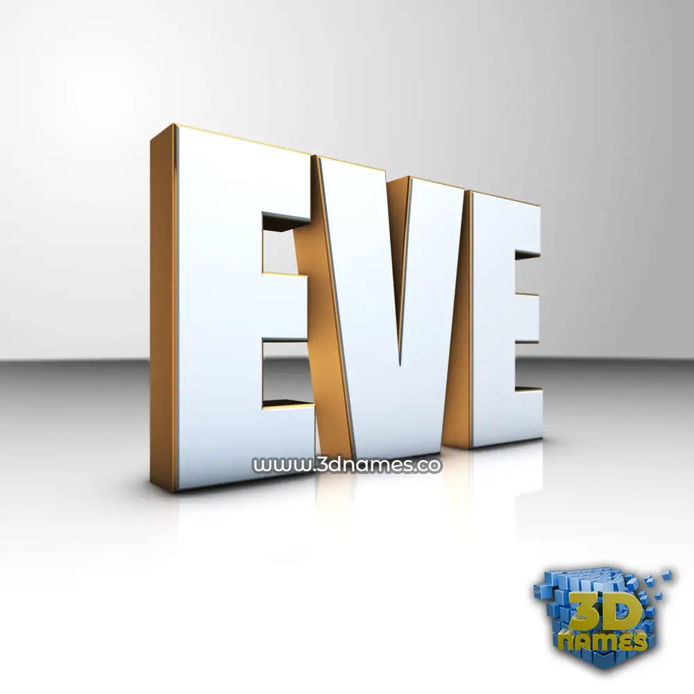 eve in White'n'Gold style - 3D name wallpaper