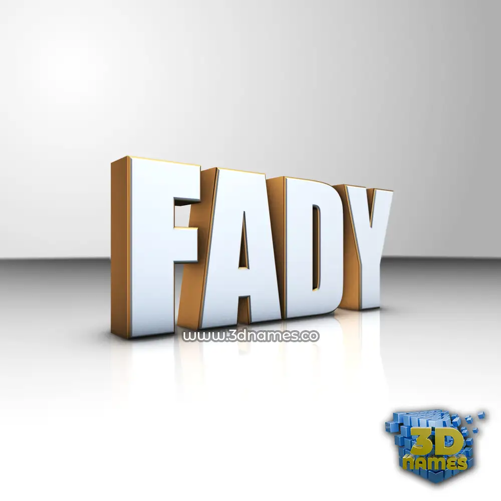 fady in White'n'Gold style - 3D name wallpaper