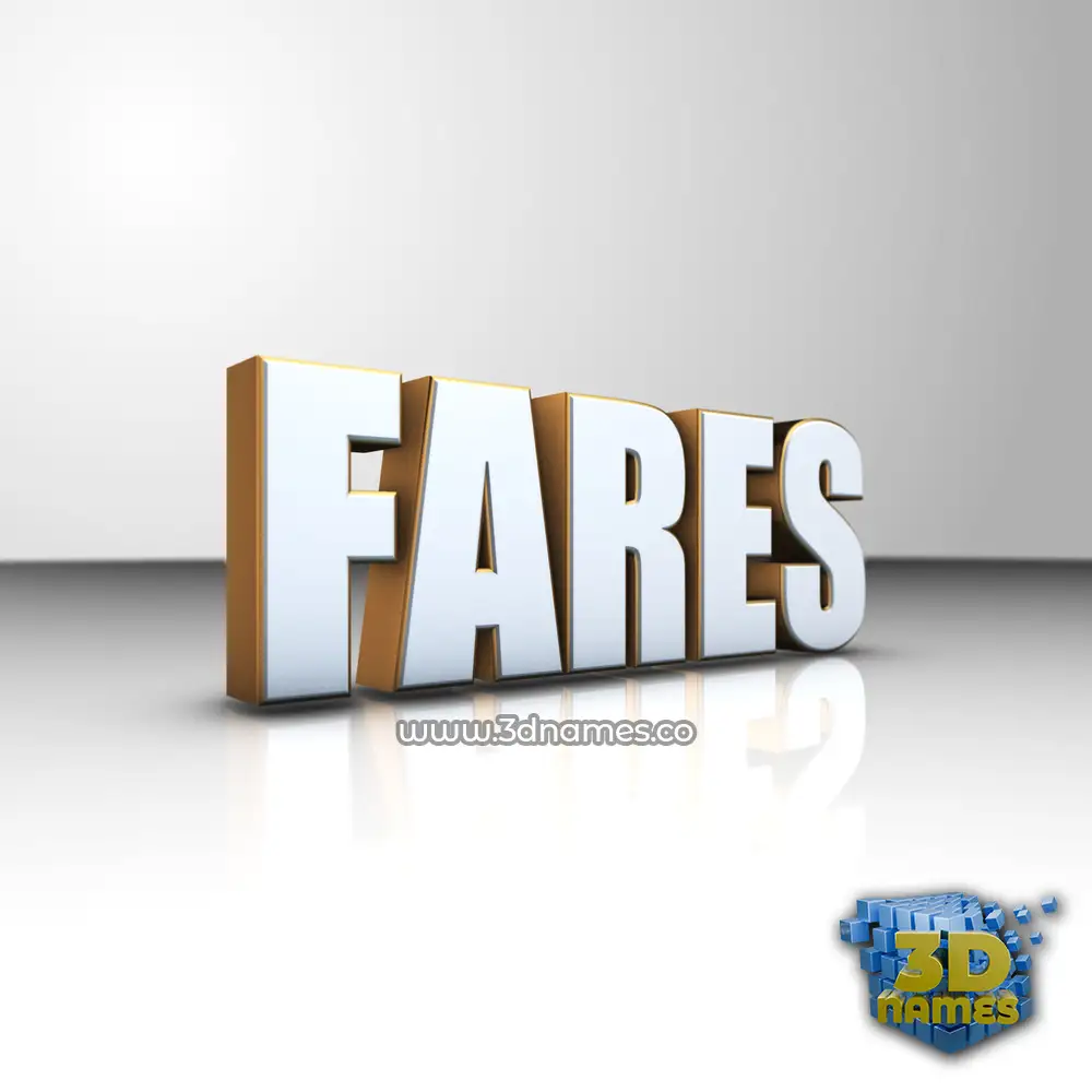 fares in White'n'Gold style - 3D name wallpaper
