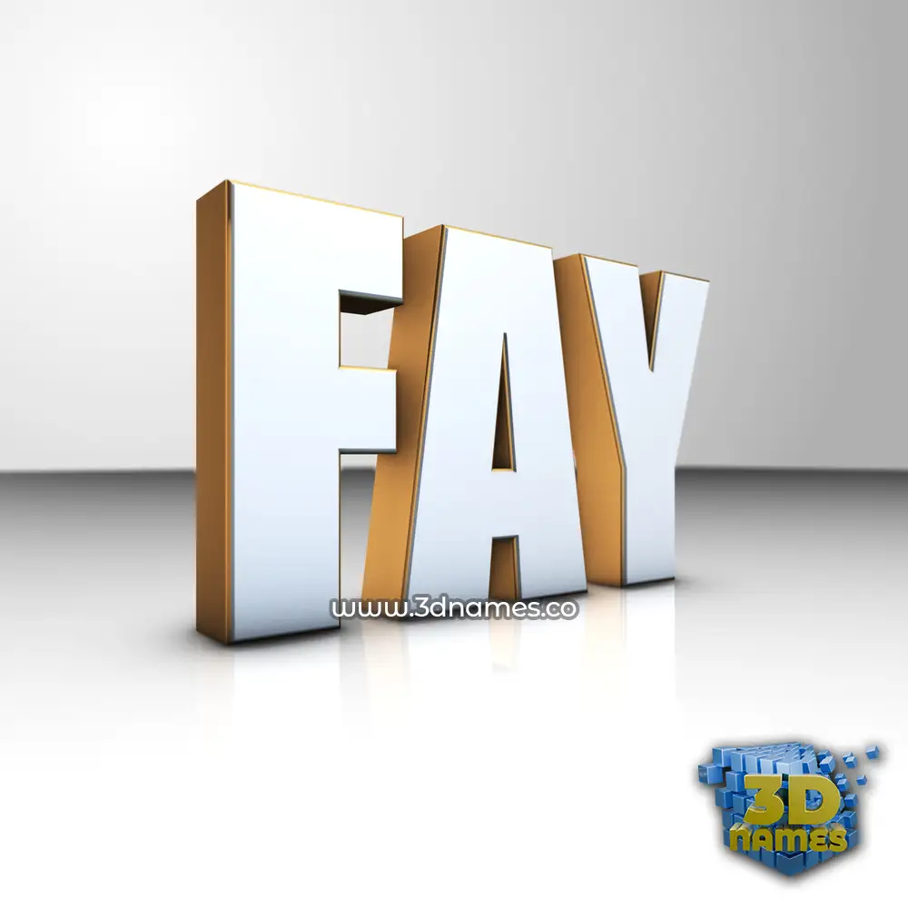 fay in White'n'Gold style - 3D name wallpaper