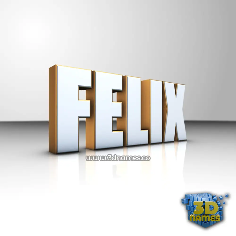felix in White'n'Gold style - 3D name wallpaper