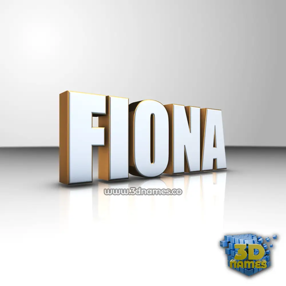 fiona in White'n'Gold style - 3D name wallpaper