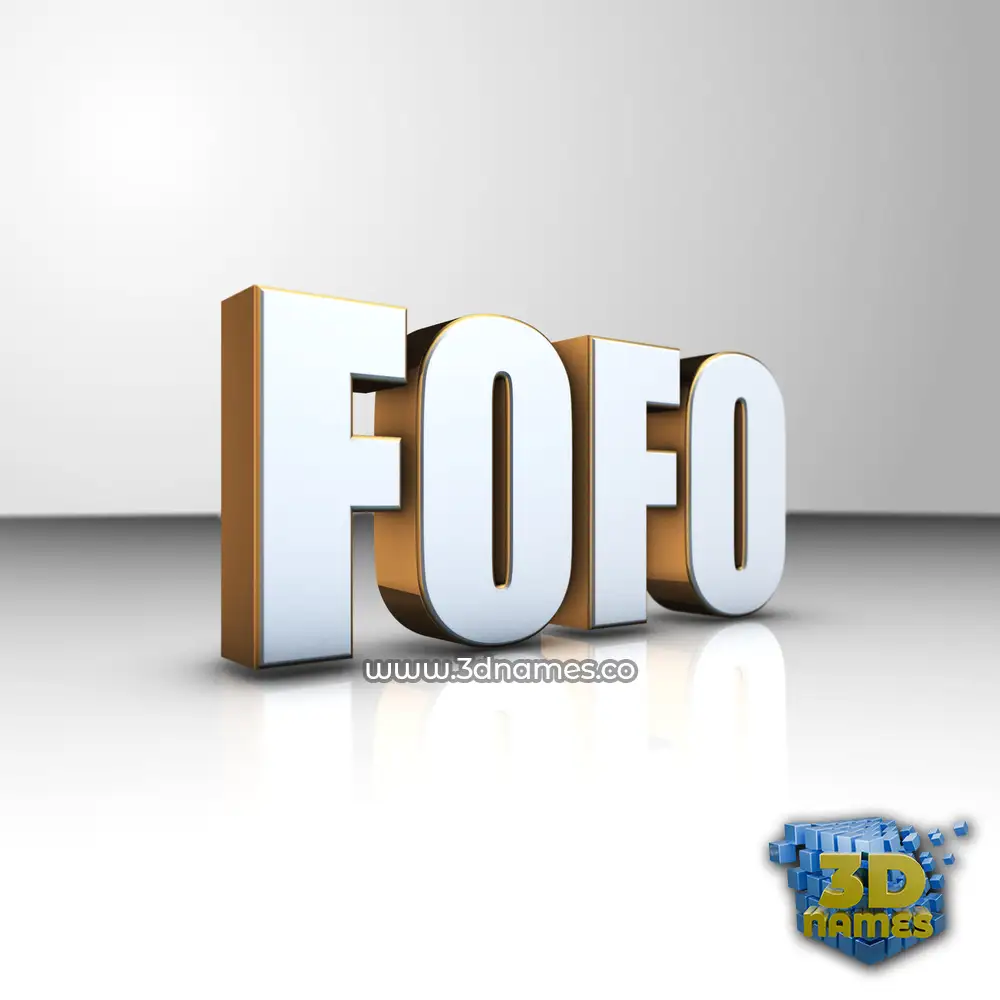 fofo in White'n'Gold style - 3D name wallpaper