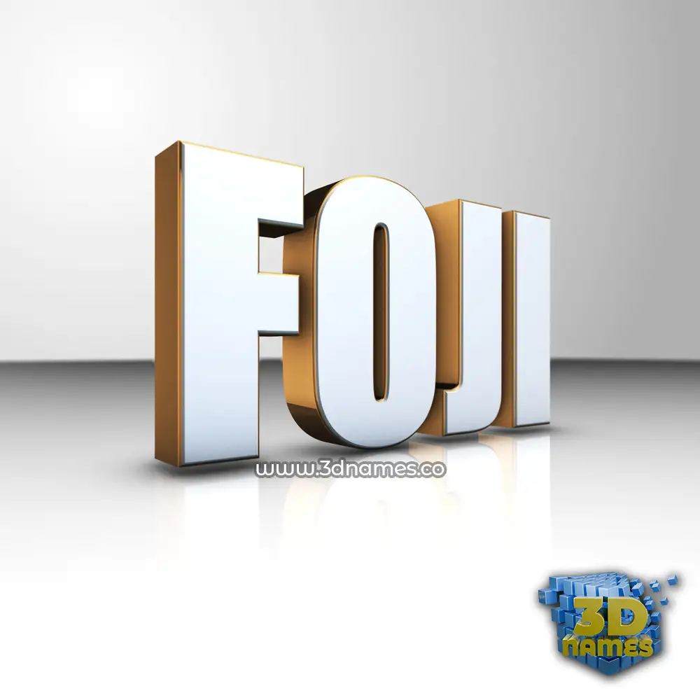 foji in White'n'Gold style - 3D name wallpaper