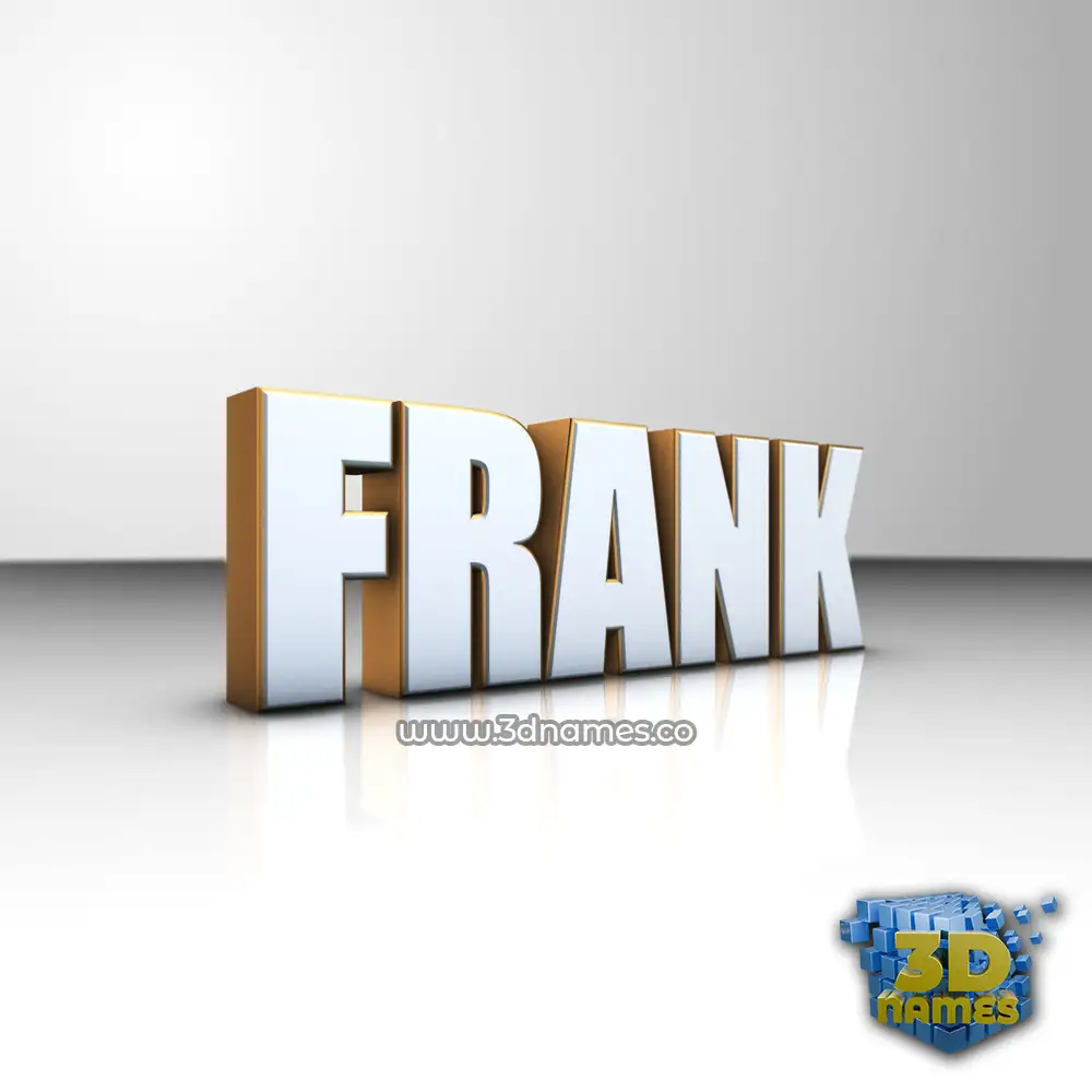 frank in White'n'Gold style - 3D name wallpaper